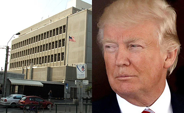 טראמפ והשגרירות האמריקנית בתל אביב (Krokodyl, Sky News)