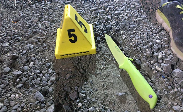 הסכין בה דקר המחבל את השוטרת