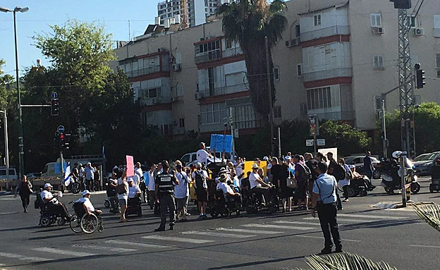 הפגנות הנכים בשבוע שעבר
