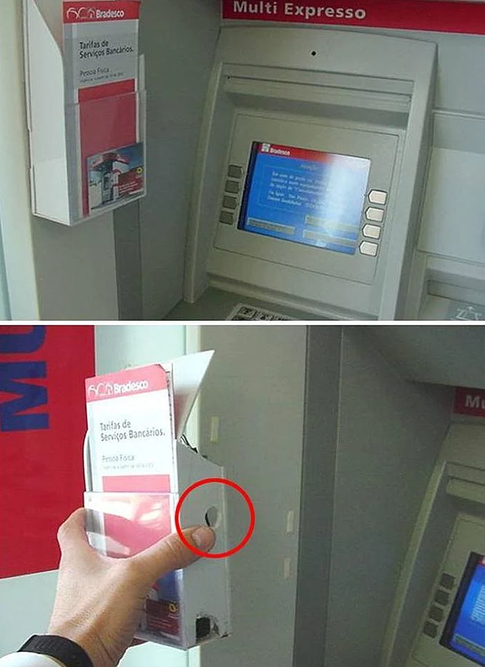 שימו לב שאין מצלמות מוחבאות באזור