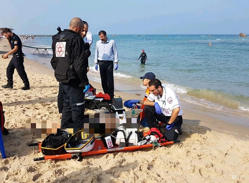 זירת האירוע בבת ים