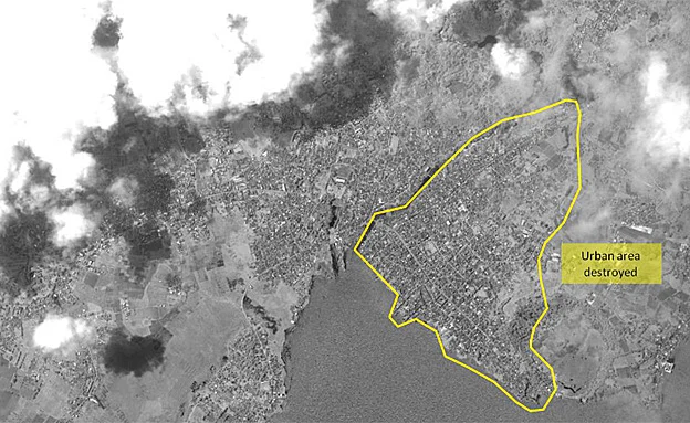 כך נראה ההרס מהלוויין