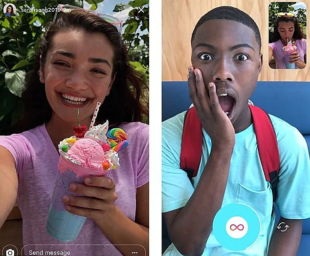 התגובה לסטורי, אייקון המצלמה משמאל