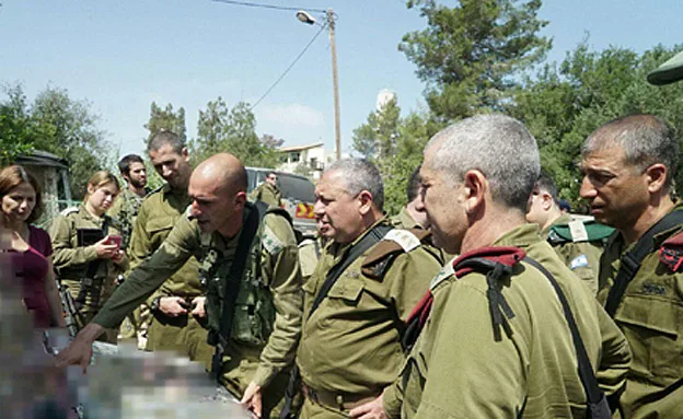 שר הביטחון והרמטכ''ל ביקרו בזירת האירוע (דובר צה''ל)