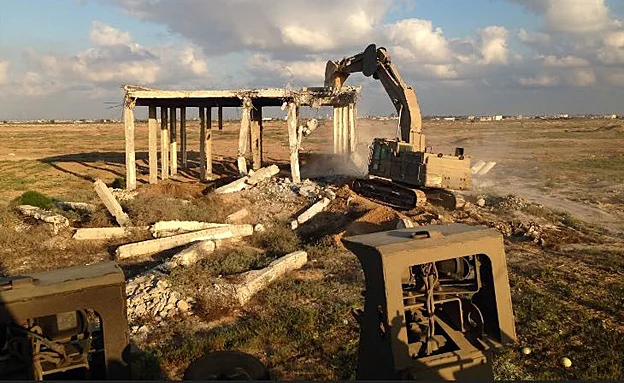 הרס בית שהפך למעוז חמאס (דובר צה''ל)