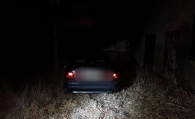 רכבם של החשודים שהוחרם (דוברות המשטרה)