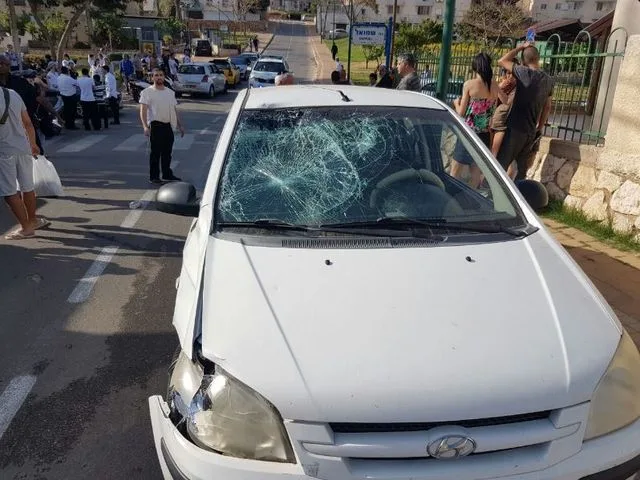 זירת התאונה בנתניה