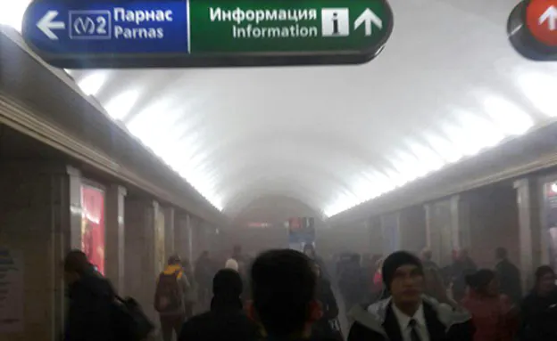 עשן באחת התחנות שנפגעו