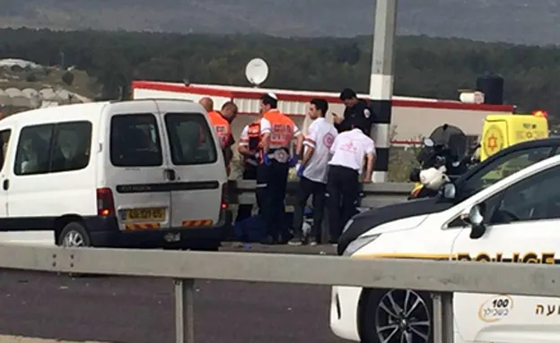 זירת התאונה בעפולה