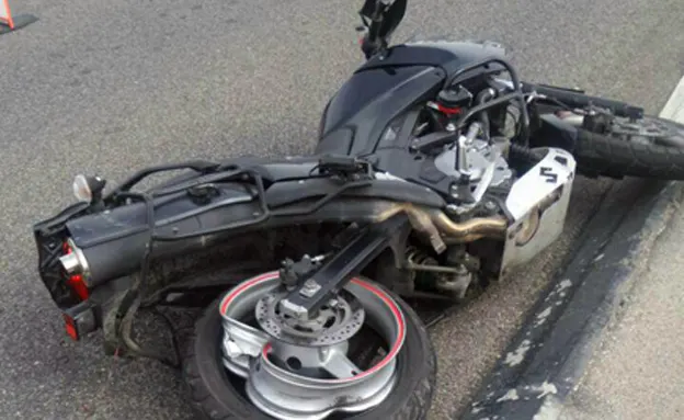 האופנוע הנפגע בכביש 70