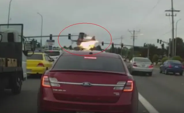 ''התרסק בכדור אש על הכביש''