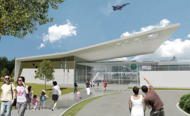 כך יראה המוזיאון החדש (אילוסטרציה). מוזיאון חיל האוויר החדש בחצרים