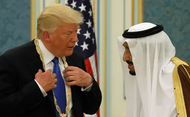 טראמפ ומלך סעודיה, אמש