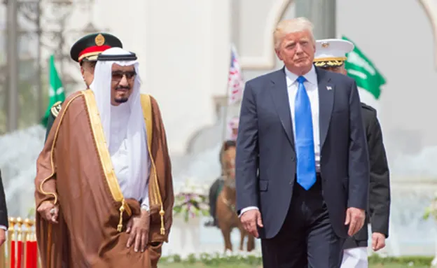 טראמפ ומלך סעודיה. אתמול