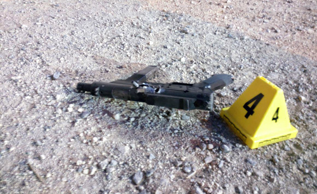תת המקלע ''קרל גוסטב'' שאחד המחבלים השתמש