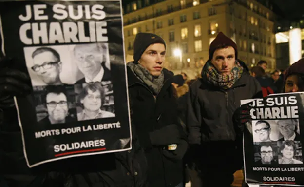 הפיגוע ב''שארלי הבדו'', ינואר 2015 (רויטרס)