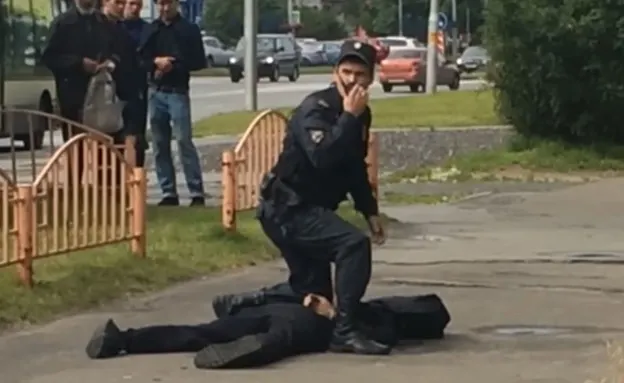 הדוקר בסיביר על הקרקע, אתמול (Sky News)