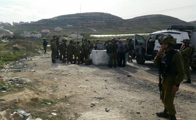 זירת פיגוע ליד חברון (עד ראייה)