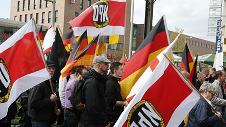 הפגנה של הNPD בברלין (רויטרס)