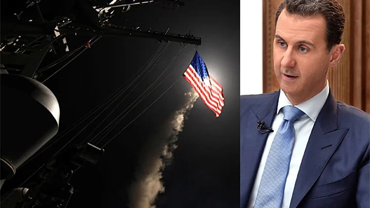 תקיפה אמריקאית בסוריה, אסד