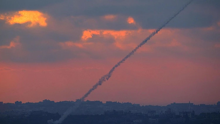  שיגור רקטה מרצועת עזה לעבר ישראל במבצע צוק איתן