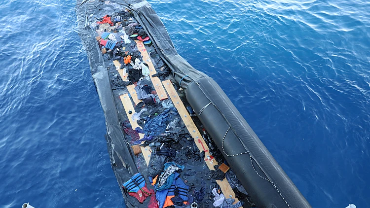 סירה שנשאה מהגרים מלוב (ארכיון)