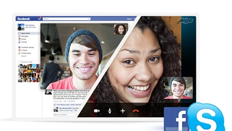 סקייפ עם שיחות וידאו לחברי פייסבוק