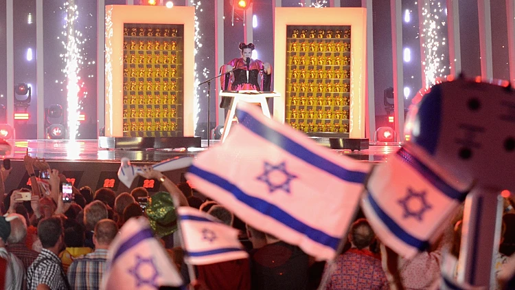 דגלי ישראל בקהל באירוויזיון 2018