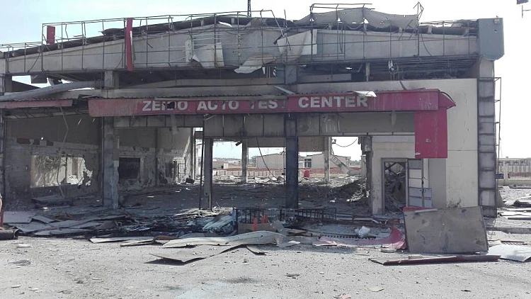 האתר שהופצץ בסוריה ליד נמל התעופה הבינלאומי של חאלב