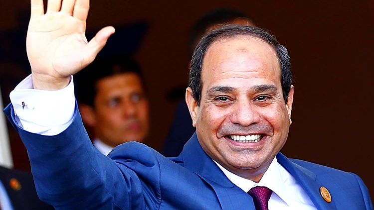 נשיא מצרים בחניכת תעלת סואץ החדשה