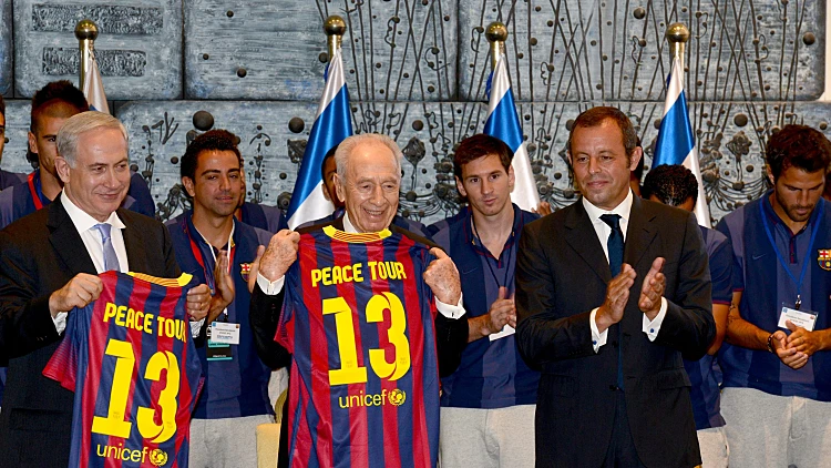 ברצלונה, אלופת ספרד בכדורגל, מבקרת בישראל במסגרת "Peace Tour", סיור השלום שלה במזרח התיכון