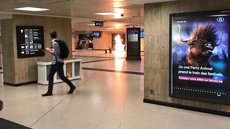פיצוץ בתחנת הרכבת המרכזית בבריסל, בלגיה