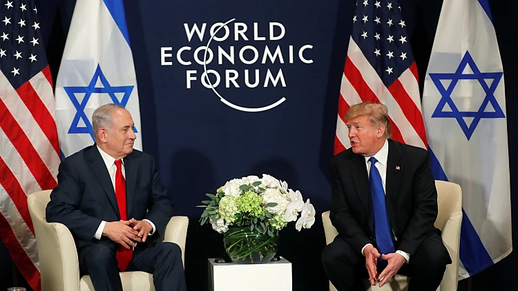 ראש הממשלה נתניהו והנשיא טראמפ בכנס דאבוס