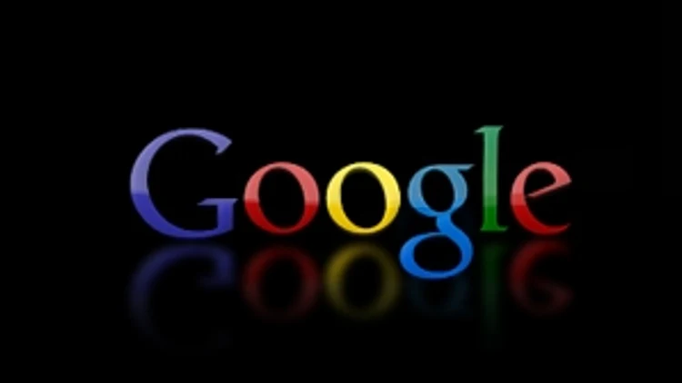 לוגו גוגל עם רקע שחור