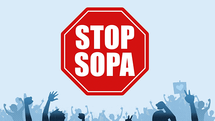 מחאת רשת נגד חוק נגד הפיראטיות SOPA