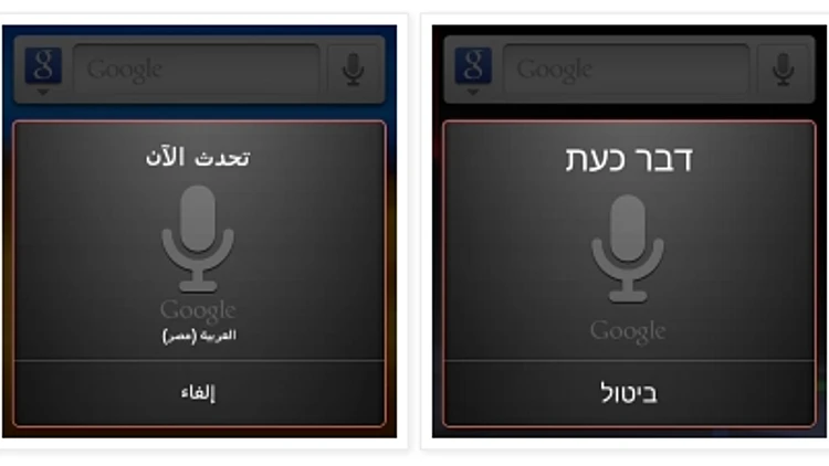 חיפוש קולי בעברית וערבית