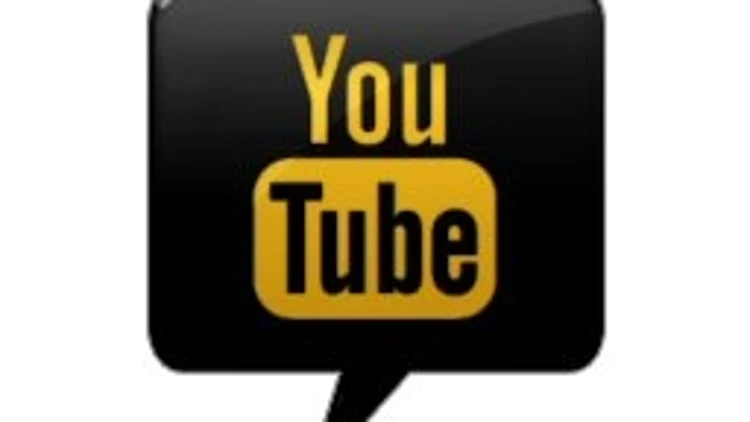 לוגו יוטיוב, צהוב-שחור בתוך בלון שיחה
