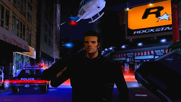 צילום מסך מתוך טריילר העשור של Grand Theft Auto III