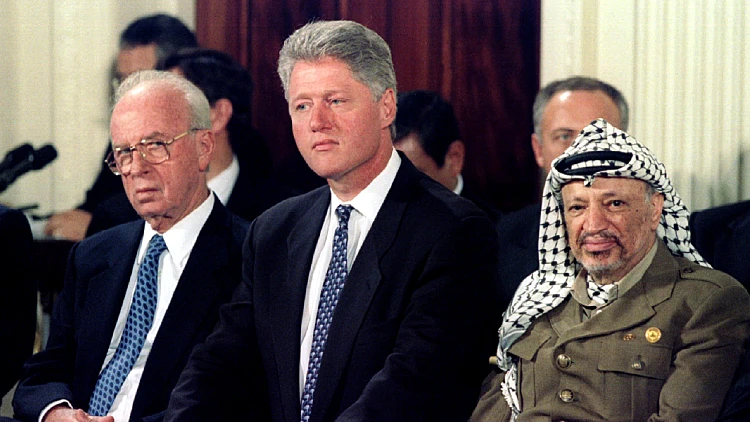 ביל קלינטון ויצחק רבין בשנת 1995