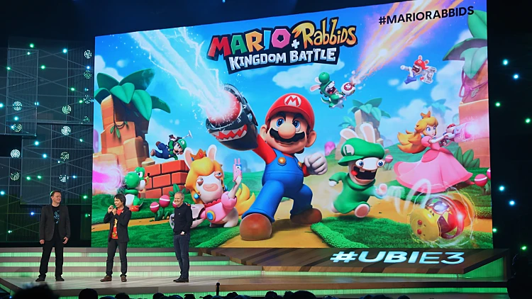 המשחק "סופר מריו" מוצג בתערוכת הגיימינג E3