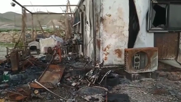 בית משפחת לוי שנשרף בעקבות פיצוץ של מייבש הכביסה