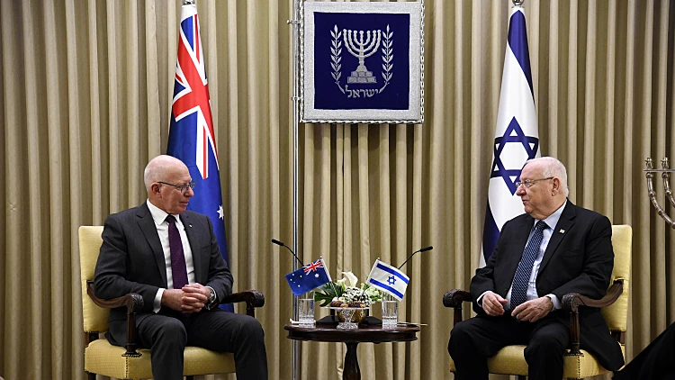 הנשיא ראובן ריבלין בפגישה עם המושל הכללי של אוסטרליה דיויד הרלי