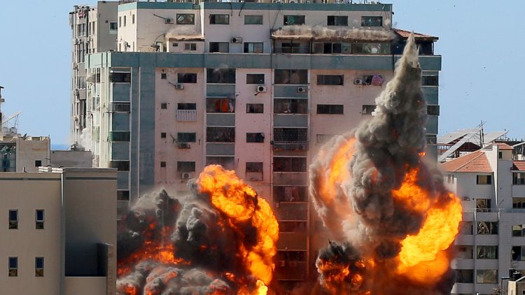 הפצצת בניין התקשורת בעזה במבצע שומר החומות