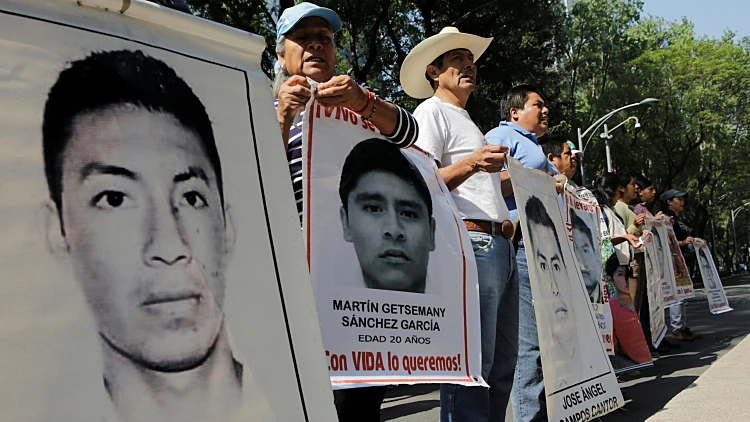 מחאת קרוביהם של הנעדרים במקסיקו