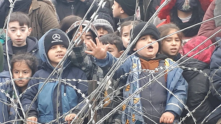 פליטים מהמזרח התיכון בגבולות פולין עם בלארוס