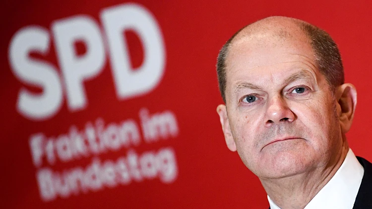 Spd Candidate For Chancellor Olaf Scholz Delivers Statement In Berlin
