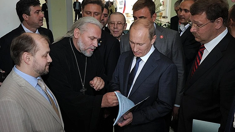 ניקולאי סטרמסקי עם הנשיא פוטין בבית לחם