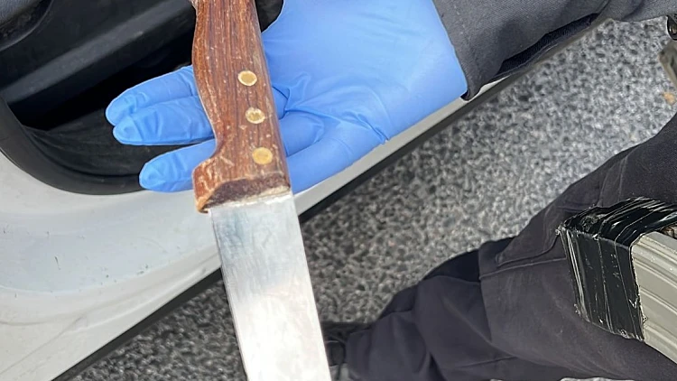 הסכין ששימשה את המחבל בפיגוע בצומת גיתי אבישר