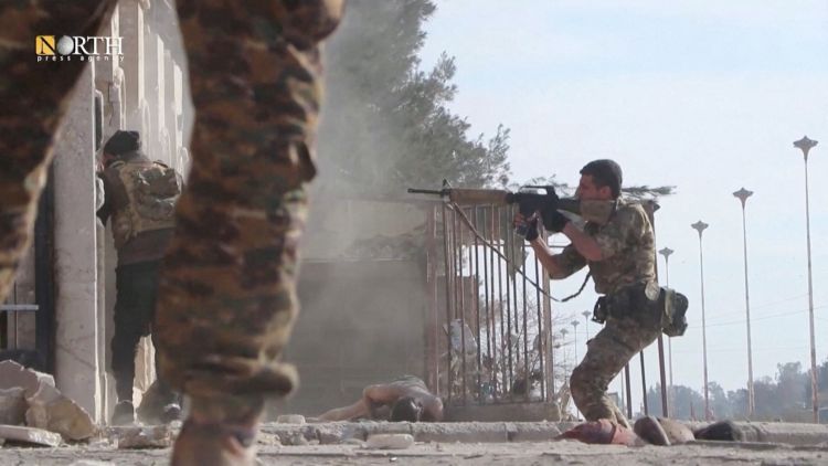 כוחות הצבא הדמוקרטי הסורי לאחר הפלישה לכלא בחאסקה
