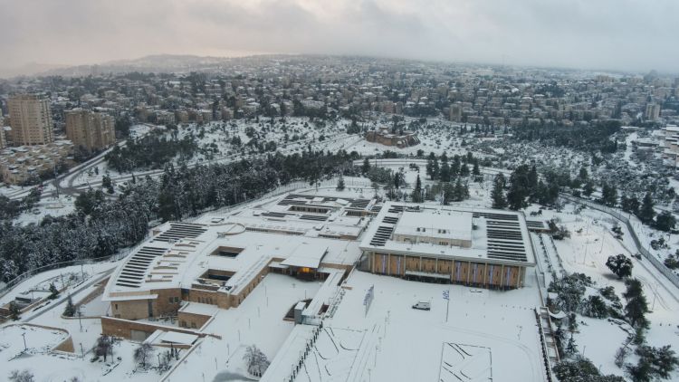 כנסת הכנסת שלג מזג האוויר ירושלים